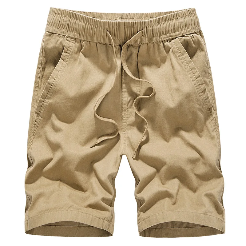 Мужские летние шорты, повседневные брюки с тонкой эластичной талией, мужские свободные туристические шорты-карго Five Points для мужчин, однотонные короткие брюки. 1