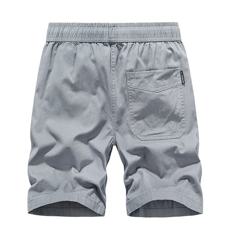 Мужские летние шорты, повседневные брюки с тонкой эластичной талией, мужские свободные туристические шорты-карго Five Points для мужчин, однотонные короткие брюки. 5