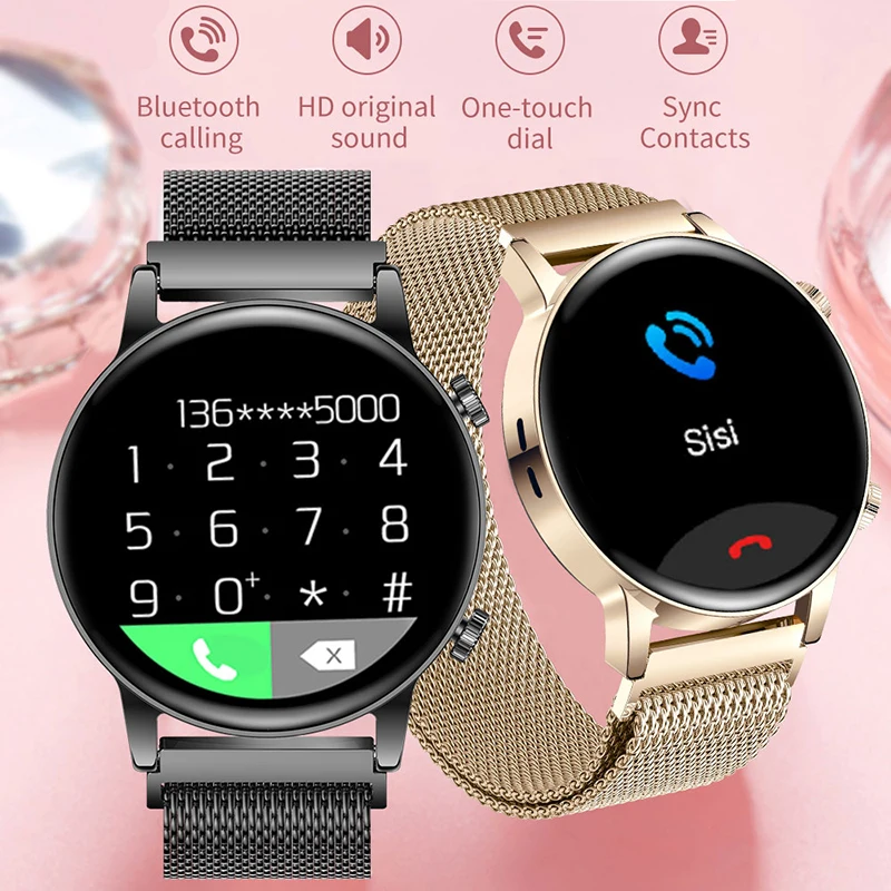 ZK30 Bluetooth Call Женские смарт-часы Женские AMOLED 360 * 360 HD экран Всегда отображает часы с пользовательским циферблатом SmartWatch для Xiaomi 2