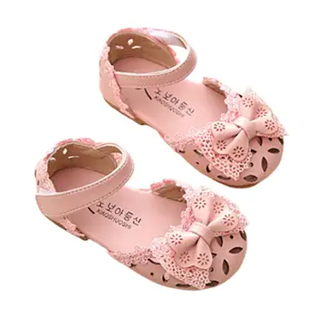 Детская обувь для девочек, сандалии с милым бантиком, мягкие выдалбливаемые дизайнерские детские туфли принцессы на лето