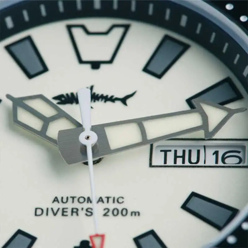 Мужские часы для дайвинга Heimdallr Puffer Fish Сапфировые Водонепроницаемость 200 м Японский механизм NH36A Полностью Светящиеся Мужские Механические часы 2