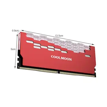 COOLMOON Практичный Радиатор оперативной памяти С широкой совместимостью RAM Cooler Привлекательный 5V ARGB Мультиинтерфейсный RAM Cooler
