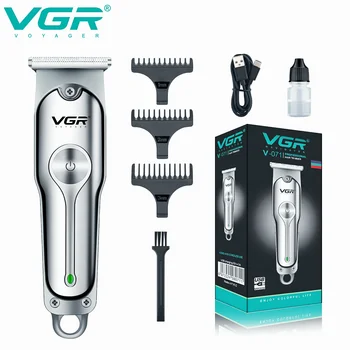 Электрическая машинка для стрижки волос VGR, профессиональная машинка для стрижки волос, мини-парикмахерская, перезаряжаемый триммер для волос для мужчин V-071