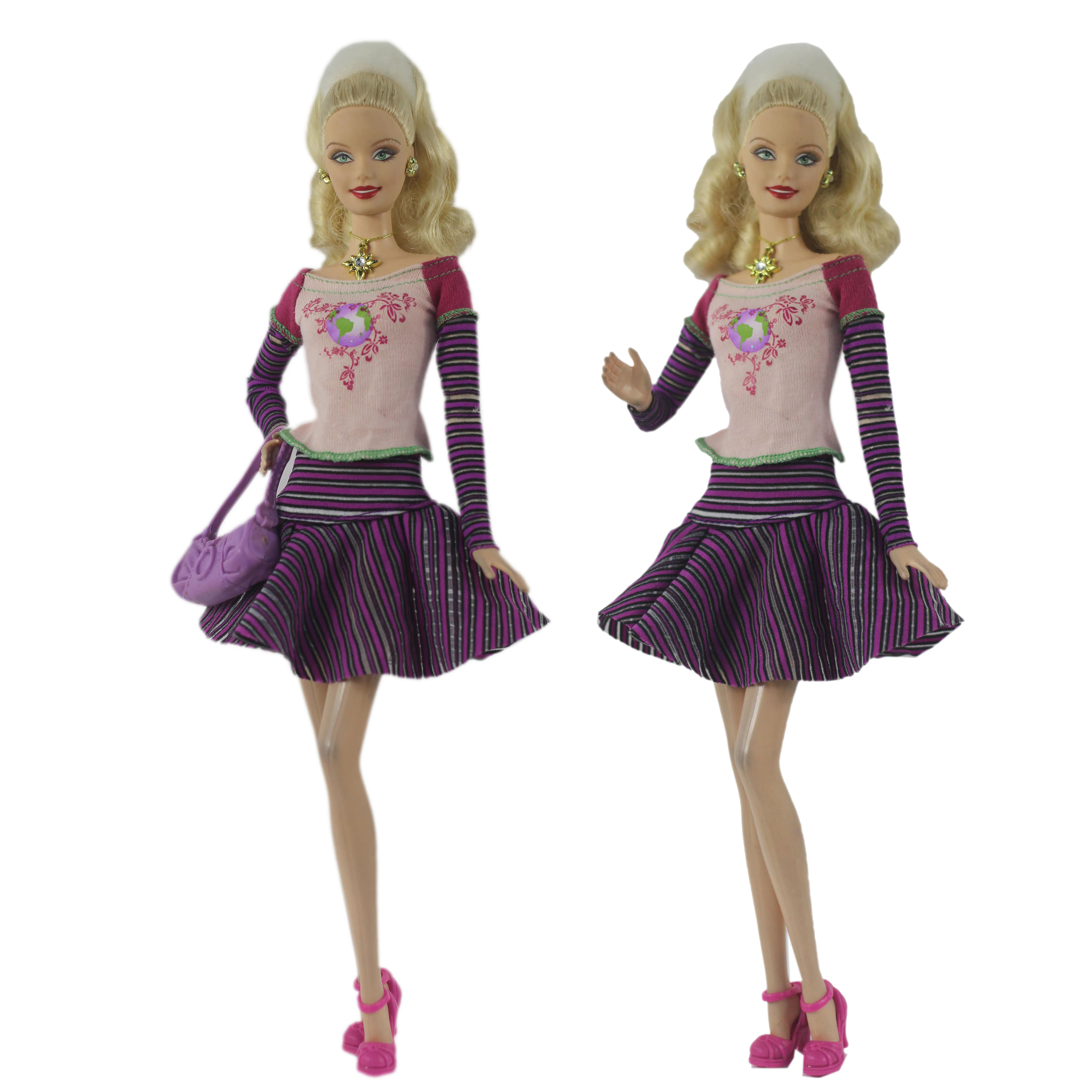Модный комплект одежды/30 см кукольная одежда костюм зимняя одежда верхнее пальто юбка сумка обувь аксессуары для 1/6 xinyi Fr2 ST куклы Барби 3