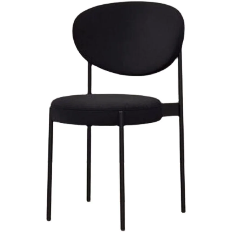 Модные европейские стулья для столовой, современный металлический стул с нейтральной черной ножкой для гостиной, Элегантный шезлонг для отдыха, мебель для кормушек 1