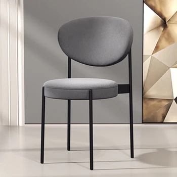 Модные европейские стулья для столовой, современный металлический стул с нейтральной черной ножкой для гостиной, Элегантный шезлонг для отдыха, мебель для кормушек