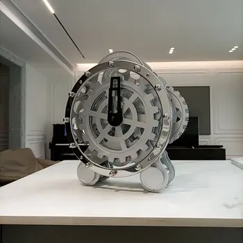 Часы для гостиной Miaoke В европейском стиле, часы с двойным ножным механизмом, поворотные часы, креативные часы, Декоративные часы из нержавеющей стали