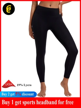 Женские леггинсы для йоги Colgrove, черные тренировочные брюки с высокой талией Naked Feeling