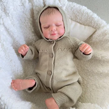 20-дюймовая Уже Окрашенная Возрожденная Кукла Pascale Newborn Sleeping Baby Doll 3D-Роспись Кожи с Видимыми Венами Кукла Ручной Работы Reborn Supply