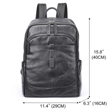 Новый водонепроницаемый мужской кожаный рюкзак, простая дорожная сумка, деловая повседневная сумка для компьютера большой емкости, школьная сумка из воловьей кожи, тренд