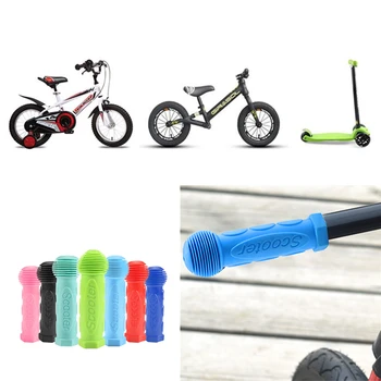 1 пара резиновых ручек, ручки для руля велосипеда, противоскользящий велосипед, трехколесный велосипед, Скейтборд, Самокат для детей, Детский Синий, красный