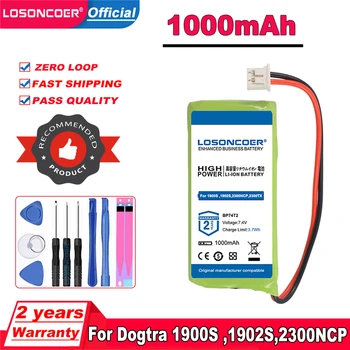 Аккумулятор LOSONCOER 1000mAh BP74T2 Для передатчиков Dogtra 1900S, 1902S, 2300NCP, 2300TX, 2302NCP, 3500-NCP, 3502-NCP аккумуляторов
