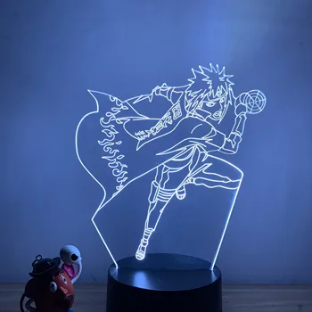 3D светодиодный ночник Аниме Файтинг 4-я версия. Фигурка 7 цветов, режим настольной лампы с сенсорной оптической иллюзией