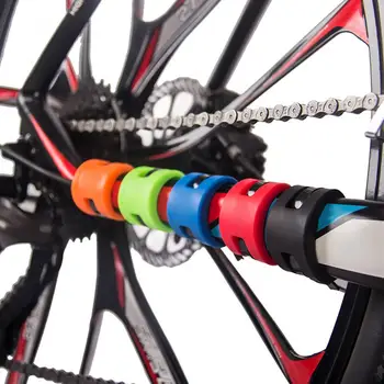 Протектор велосипедной вилки MTB для шоссейного велосипеда, защитное резиновое кольцо цепи передней вилки, защита от столкновений