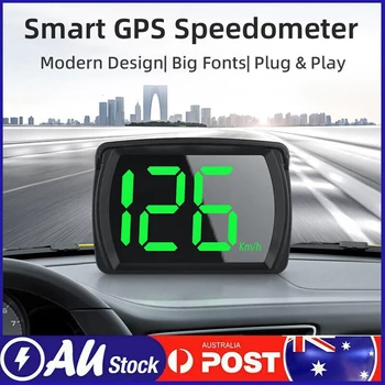 Универсальный цифровой GPS спидометр автомобильный HUD-дисплей с двумя чипами HD ЖК-дисплей Подключи и играй для всех легковых автомобилей, автобусов и грузовиков