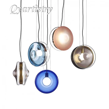 Итальянский дизайн Подвесных светильников, Стеклянный шар, абажур, спальня, столовая, Подвесная лампа, декор ресторана, люстра