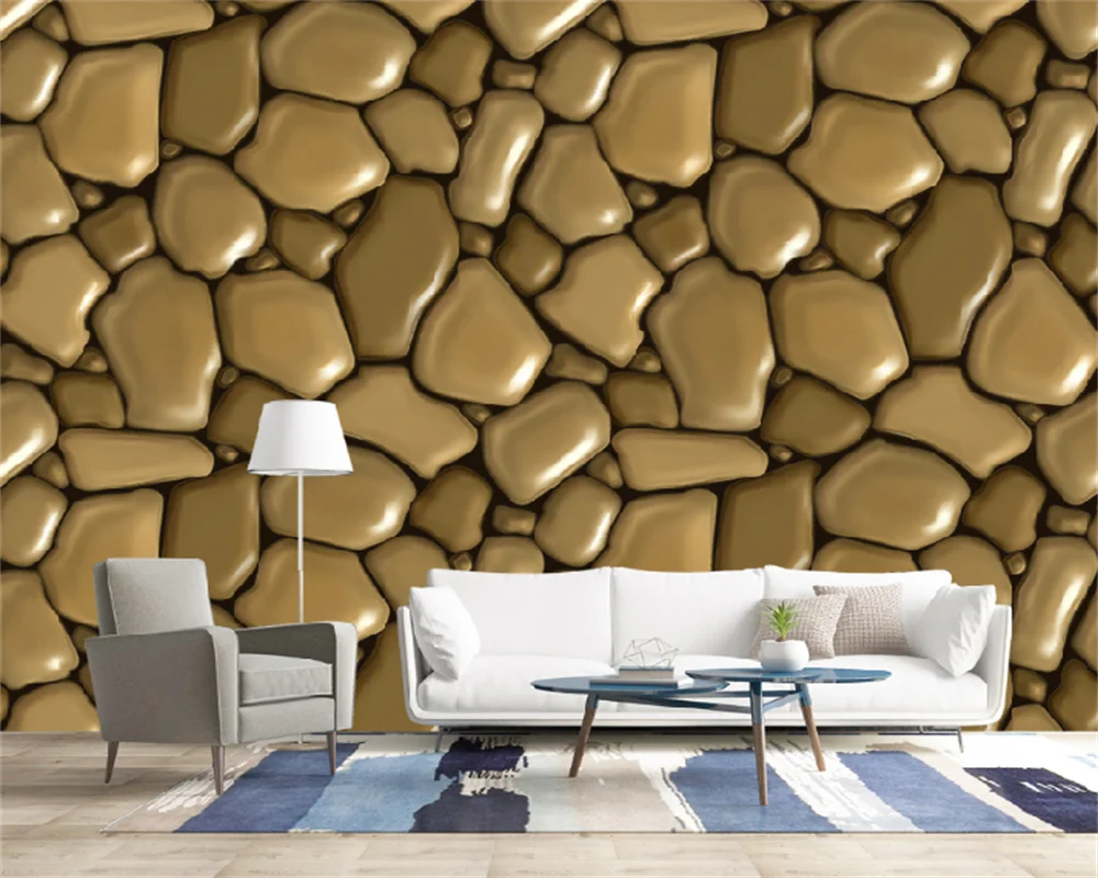 Пользовательские обои 3D стерео HD простая мода галька камень гостиная спальня диван фон украшение стены живопись behang 1