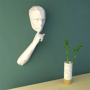3D Бумажная Модель Молчаливого Человека Для Украшения стен Библиотеки Кафе 