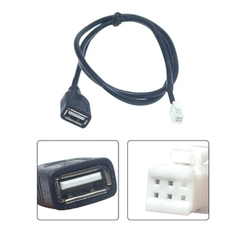 Автомобильный стерео USB-порт, удлинитель панели, адаптер 1 м, 4-контактный + 6-контактный разъем