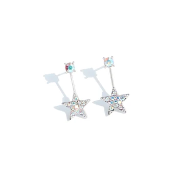 Серебряная игла YINGACC 925 пробы, модные простые серьги-джокеры в виде пятиконечной звезды, украшения для пирсинга для женщин, Материковый Китай