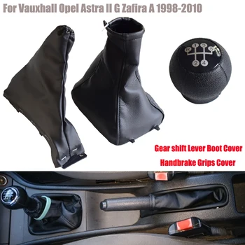 Черная кожаная 5-ступенчатая механическая ручка переключения передач автомобиля с гетрами для Vauxhall Opel Astra II G Zafira A 1998-2010