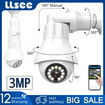 LLSEE IP камера видеонаблюдения 3MP light all-night vision AI zoom отслеживающий гуманоидный водонепроницаемый PTZ монитор безопасности, WiFi, CCTV