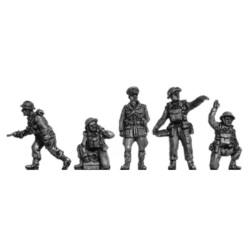 Набор моделей фигурок из смолы 1/72, пехотное командование Британской армии BEF, 5 человек, макет микро сцены в разобранном виде, неокрашенная игрушка 