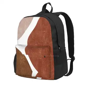 Терракотовый арт-принт 1-Терракотовый Абстрактный-Современный, минималистичный, Contemporary Abstract-Коричневая, бежевая сумка-рюкзак для мужчин и женщин