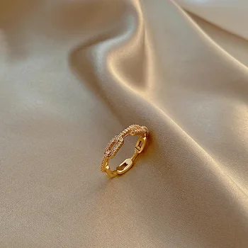 Ретро кольцо с микронабором, женское кольцо из стерлингового серебра s925 пробы, ниша ins, кольцо на указательный палец, универсальное простое кольцо с холодным ветром