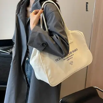 Сумки для женщин, дизайнерская сумка-хобо подмышек, сумки-тоут большой емкости, Холщовая сумка для работы и путешествий с буквенным принтом, роскошная сумка через плечо 2023 года выпуска