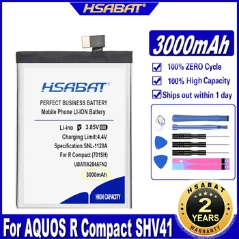 Аккумулятор HSABAT UBATIA284AFN2 емкостью 3000 мАч для AQUOS R Compact SHV41 для аккумуляторов AQUOS R Compact (701SH)