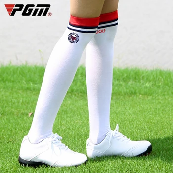 Носки для гольфа PGM, высокие тонкие Мягкие дышащие чулки, Женские спортивные носки для девочек, леггинсы для гольфа, теннисные велосипедные спортивные носки