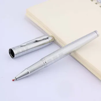 офисный серебряный классический ПОДАРОК, решетка из нержавеющей стали, металлическая ручка-роллер