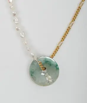 Неподходящий жемчуг ожерелье из пресноводного жемчуга кулон женские ожерелья из натурального камня ювелирные изделия