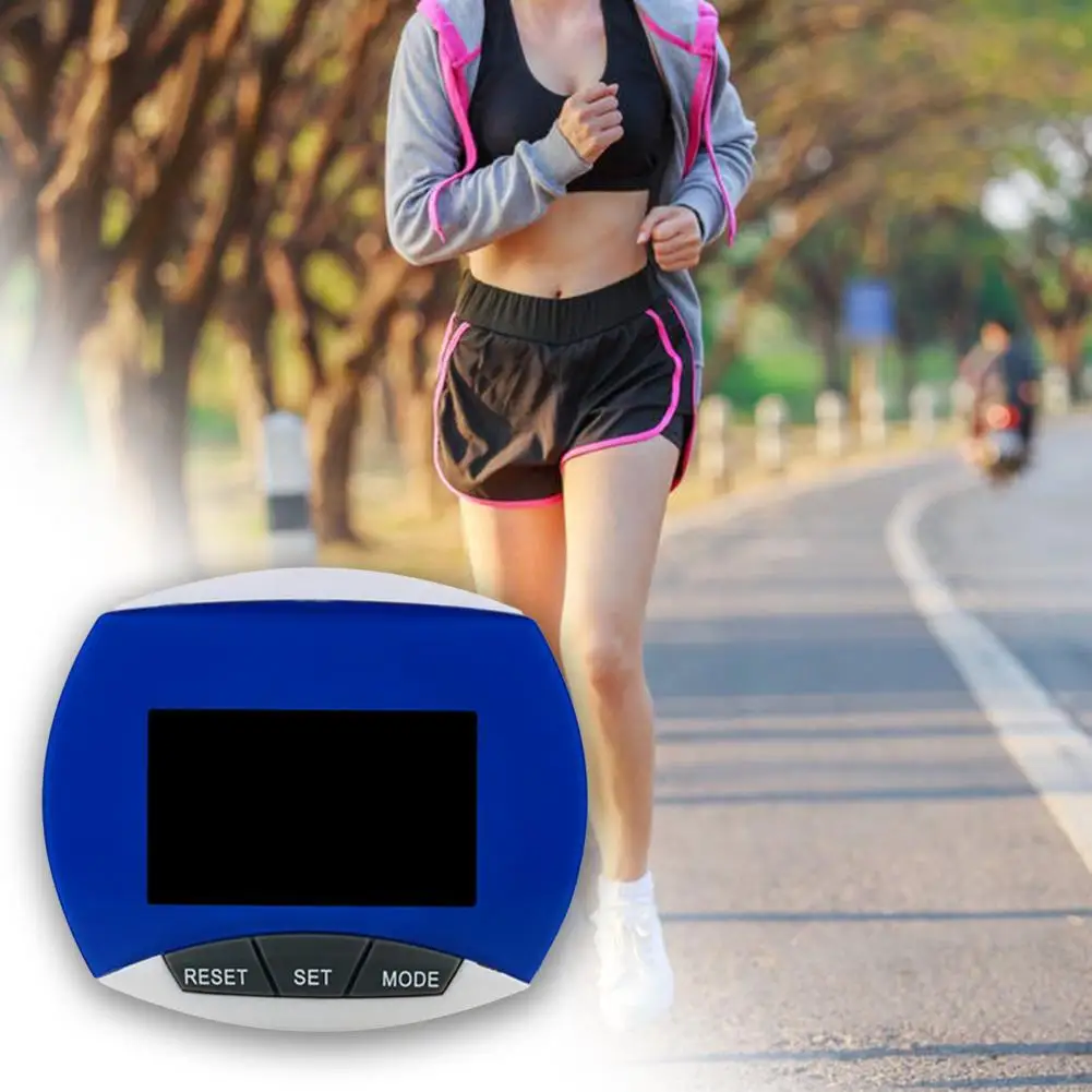 Шагомер для беговых упражнений, 1 комплект, легкий электронный шагомер с большим экраном, шагомер для подсчета калорий, шагомер для ходьбы. 0