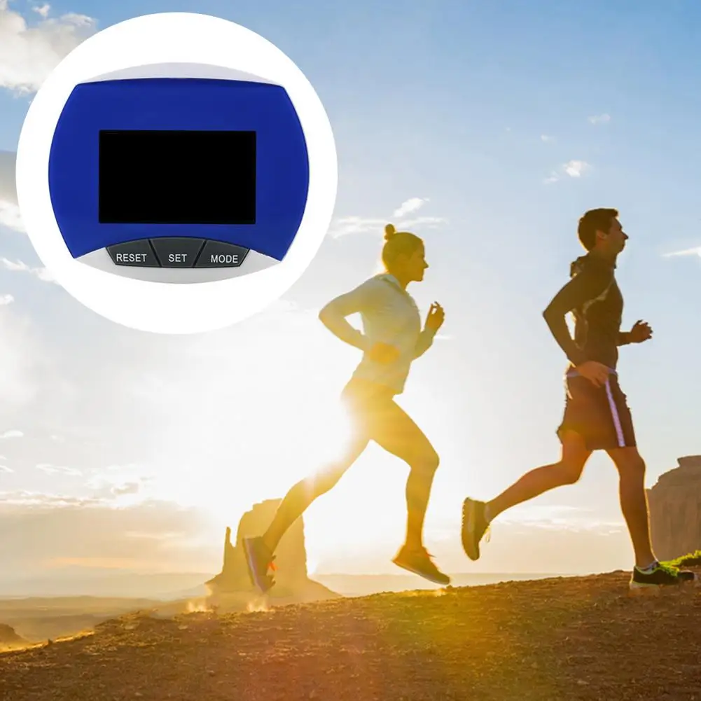 Шагомер для беговых упражнений, 1 комплект, легкий электронный шагомер с большим экраном, шагомер для подсчета калорий, шагомер для ходьбы. 2