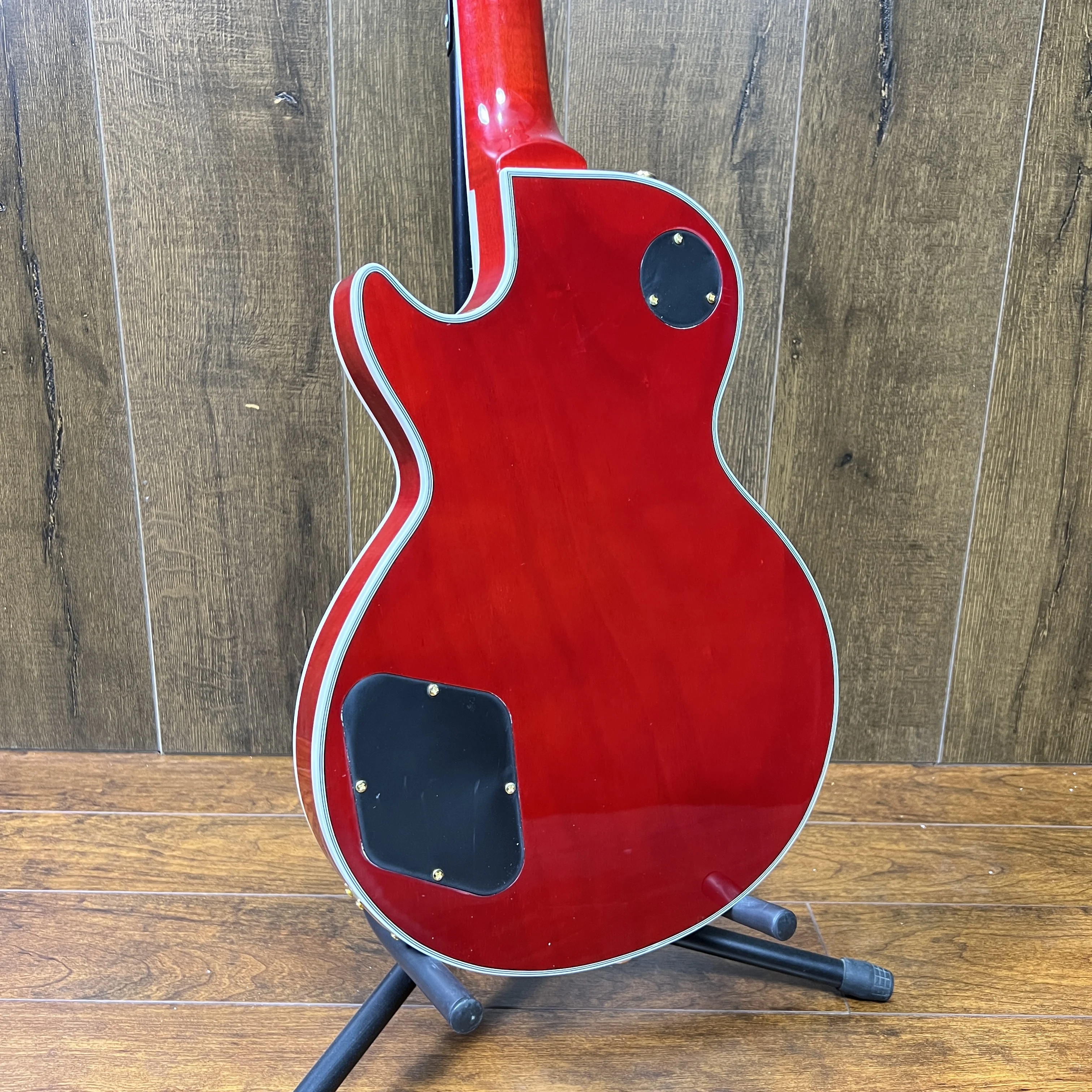 Классическая электрогитара custom shop red LP, массив красного дерева, кленовый гриф, бесплатная доставка 4
