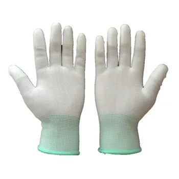 1 пара антистатических перчаток, Антистатические электронные рабочие перчатки ESD, с полиуретановым покрытием, с покрытием для ладоней и пальцев, противоскользящие для защиты пальцев