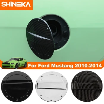 SHINEKA ABS крышка топливного бака из углеродного волокна, декоративные наклейки для Ford Mustang 2010 2011 2012 2013 2014 Внешние аксессуары