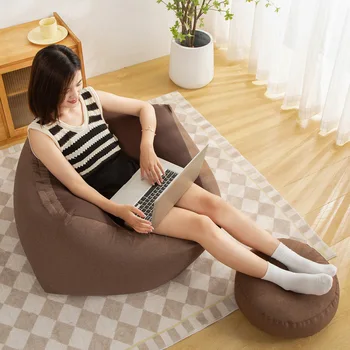 Ленивый диван-мешок, ткань-мешок для фасоли, художественный диван, небольшой бытовой Одноместный диван-кресло, повседневная ткань, современный простой стул