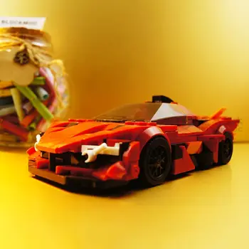 Кирпичная игрушка MOC Apollo EVO Гоночный спортивный автомобиль, чемпион по скорости, гонщик, строительные блоки, Кирпичные Креативные Гаражные игрушки для мальчиков в подарок