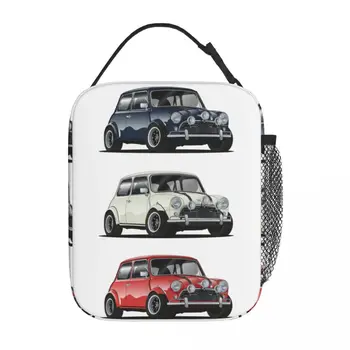 Mini Cooper Термоизолированные сумки для ланча Дорожные Итальянские Trio Cars Многоразовая сумка для ланча Термоохладитель Коробка для еды