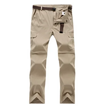 Новые мужские быстросохнущие походные брюки Со Съемной летней защитой от ультрафиолета, дышащие Брюки для кемпинга, Треккинга, рыбалки 