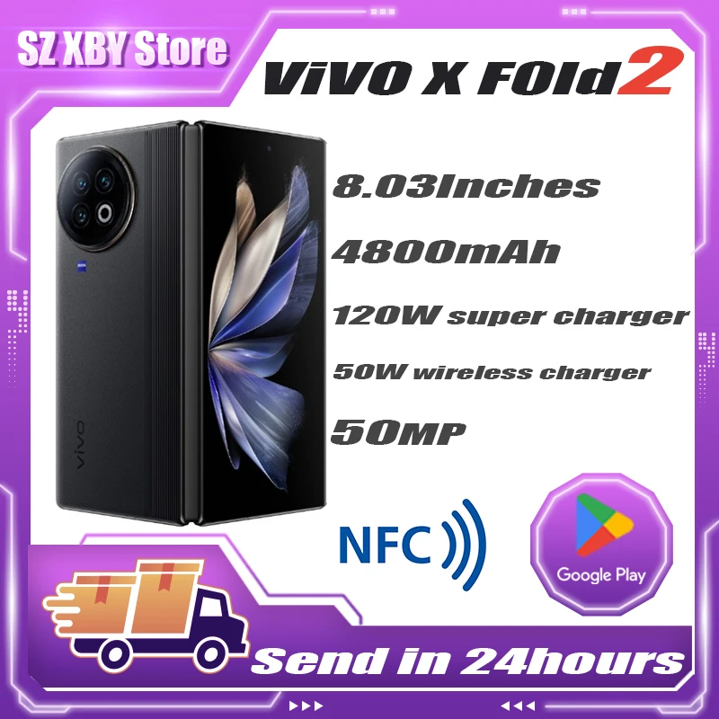 Origina NFC VIVO X Fold2 Смартфон VIVO X Fold 2 8,03 