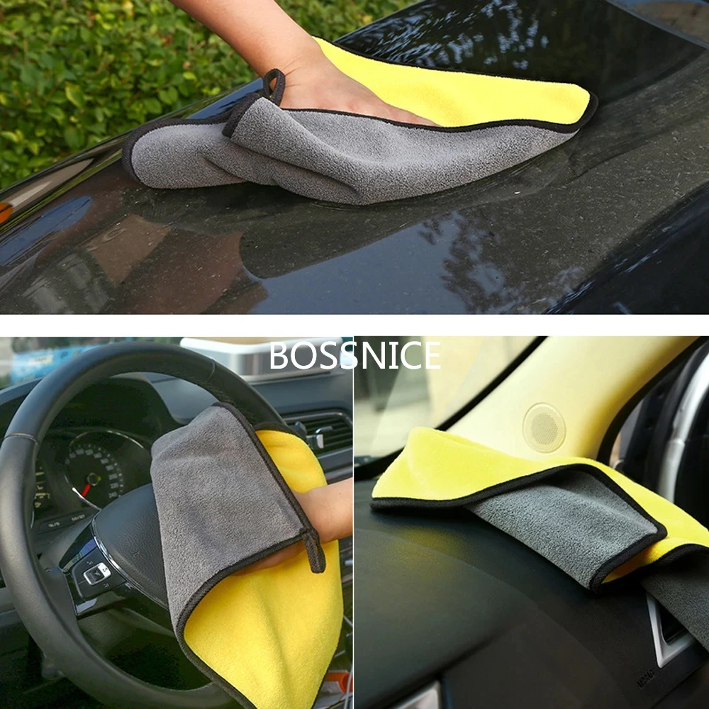 Суперабсорбирующее полотенце для автомойки из микрофибры для чистки автомобиля, сушащее полотенце очень большого размера для ухода за автомобилем 5