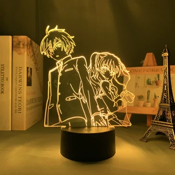 Аниме Шарлотта Юу и Нао Светодиодный светильник для украшения детской спальни ночник Декор комнаты на день рождения Подарочная настольная 3D лампа Манга
