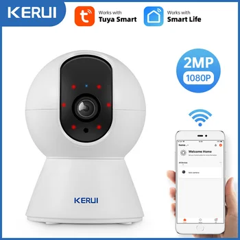 KERUI 1080P 2MP Tuya Smart Mini WiFi IP-Камера Внутренняя Беспроводная Безопасность Домашняя Камера Видеонаблюдения 2MP С Автоматическим Отслеживанием