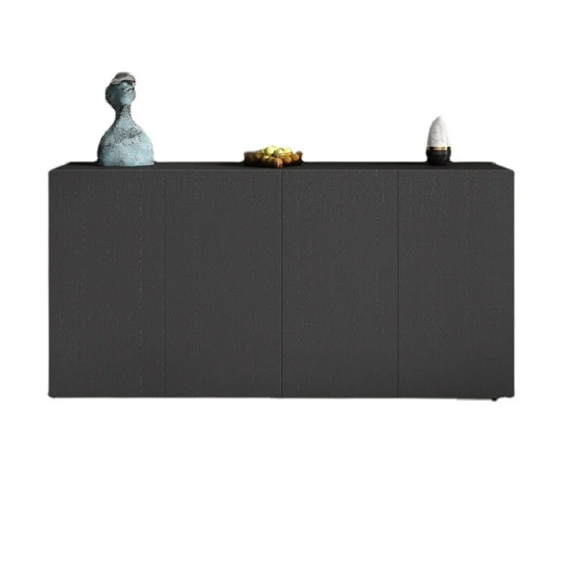 Скандинавский легкий роскошный шкафчик для гостиной большой емкости, домашний у стены, черный итальянский минималистичный буфет 4