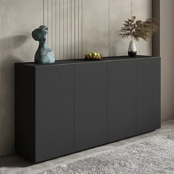 Скандинавский легкий роскошный шкафчик для гостиной большой емкости, домашний у стены, черный итальянский минималистичный буфет