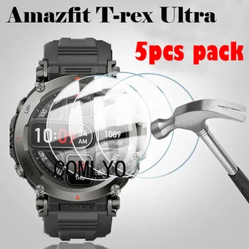 5 шт. в упаковке, закаленное стекло для Amazfit T-rex Ultra Smart watch, стеклянная защитная пленка 9H 2.5D